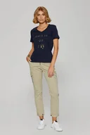 Koszulki i topy damskie - T-Shirt Damski Aeronautica Militare Granat - Xs - miniaturka - grafika 1