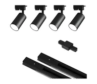 Lampy sufitowe - Reflektor do systemu szynowego 4xGU10/25W/230V czarny - miniaturka - grafika 1