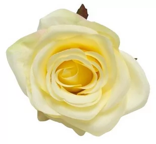 RÓŻA SZTUCZNA główka kwiatowa wyrobowa do STROIKA bukietu dekoracji ŻÓŁTA - Sztuczne kwiaty - miniaturka - grafika 1