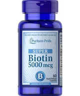 Włosy, skóra, paznokcie - Puritan's Pride Biotyna 5000 mcg - 60 kapsułek - miniaturka - grafika 1