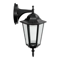 Lampy ogrodowe - Kinkiet zewnętrzny CZARNY LATARNIA ogrodowa E27 lampa elewacyjna IP54 - miniaturka - grafika 1
