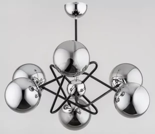 Alfa Virginia lampa wisząca 6-punktowa czarna/chrom 63101 - Lampy sufitowe - miniaturka - grafika 1