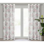 Zasłony - Zasłona gotowa na przelotkach Ellie 140 x 270 cm biało-różowy - miniaturka - grafika 1