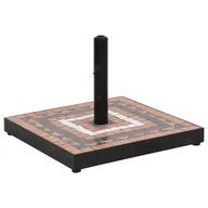 Parasole ogrodowe - vidaXL Kwadratowa podstawa pod parasol, terakotowo-biała, 12 kg - miniaturka - grafika 1