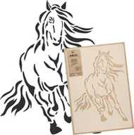 Prace ręczne dla dzieci - szablon malarski wielokrotny // KONIE // 43x64cm - miniaturka - grafika 1