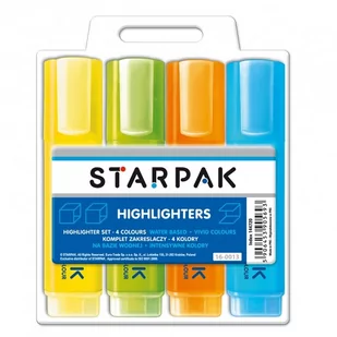 Starpak Zakreślacz 4 kolory - Markery permanentne - miniaturka - grafika 1