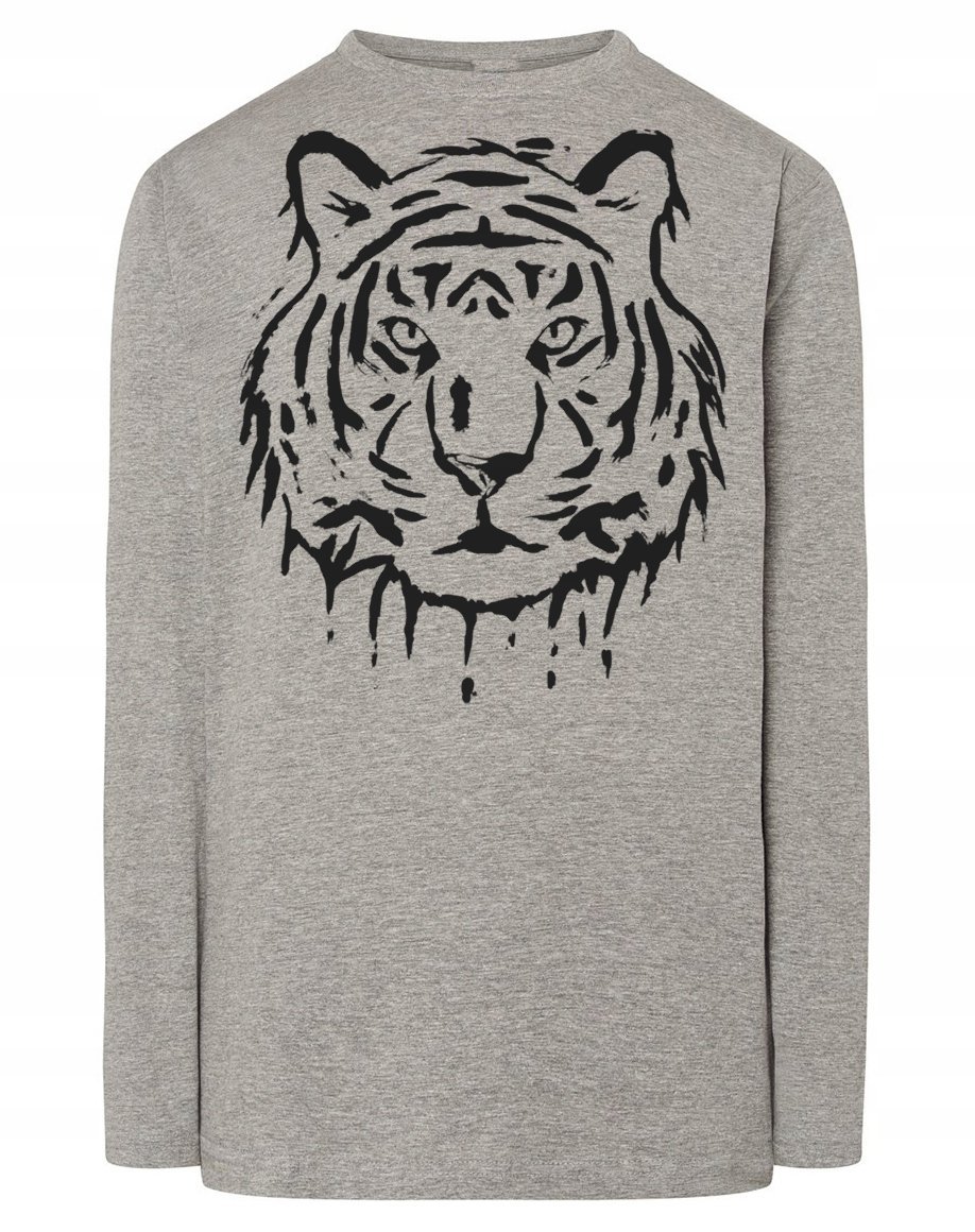 Longsleeve fajny nadruk ZWIERZĘ TYGRYS r.L