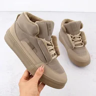 Botki damskie - Botki damskie ocieplane beżowe Big Star OO274A532 - miniaturka - grafika 1