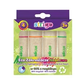 Zakreślacze - Zestaw 4x zakreślaczy STRIGO ekologiczne neonowe - miniaturka - grafika 1