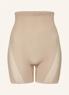Spodenki damskie - Calvin Klein Szorty Modelujące Stay-Put Mesh beige - miniaturka - grafika 1