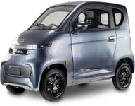 Skutery - Czterokołowiec lekki, skuter elektryczny zabudowany z dachem MICRO CAR BILI BIKE SIGMA 4 GEL szary-ciemne wnętrze - miniaturka - grafika 1