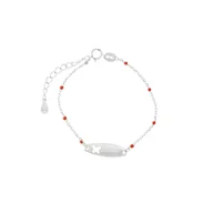 Biżuteria dla dzieci - Srebrna bransoletka dziecięca 925 Blaszka Motylek PREZENT - miniaturka - grafika 1