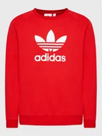 Bluzy męskie - adidas Bluza adicolor Classics Trefoil IA4855 Czerwony Regular Fit - miniaturka - grafika 1