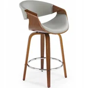 Taborety i hokery - Hoker H123 63cm Popielaty/Orzech Salon Jadalnia Kuchnia Skandynawski - miniaturka - grafika 1