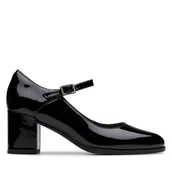 Półbuty damskie - Półbuty Clarks Freva 55 Strap 26181337 Czarny - miniaturka - grafika 1