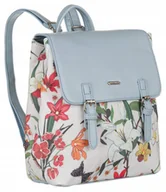 Plecaki - Damski plecaczek z motywem roślinnym — David Jones - miniaturka - grafika 1