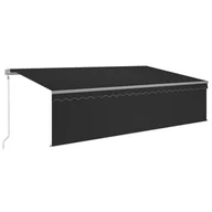 Markizy - VidaXL Lumarko Automatycznie zwijana markiza z zasłoną, 5x3 m, antracytowa  3069349 VidaXL - miniaturka - grafika 1