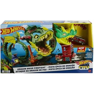 Mattel City Atak smoka na remizę HDP03 - Tory, garaże, parkingi - miniaturka - grafika 1