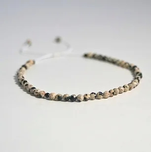 Bransoletka Jaspis Dalmatyński 3mm - Crystals Break - Bransoletki - miniaturka - grafika 1