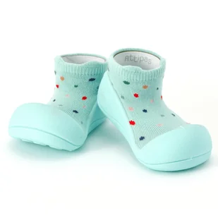 Attipas® Lekkie Bambusowe Buciki Niemowlęce Bamboo Pop Mint 10,8 Cm / 19 Antypoślizgowe - Skarpetki dla dzieci Attipas® Lekkie Bambusowe Buciki Niemowlęce Bamboo Pop Mint 10,8 Cm / 19 Antypoślizgowe - Skarpetki dla dzieci - miniaturka - grafika 1