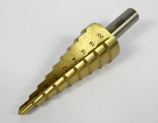 Wiertło stożkowe stopniowe tytanowe HSS 4-20 mm (wiertła) FALON-TECH - Wiertła - miniaturka - grafika 2