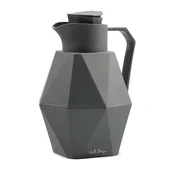 Termosy - Vialli Design Termos z wkładem szklanym 1L GEO grafitowy 27503 27503 - miniaturka - grafika 1