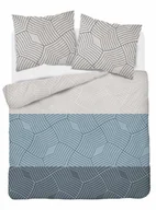 Pościel - Pościel satynowa 200x220 5058b szaro-niebieska - miniaturka - grafika 1