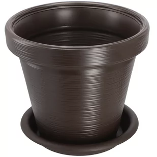 Donica Doniczka + Podstawka Dłuto Mokka 39X34Cm - Donice Donica Doniczka + Podstawka Dłuto Mokka 39X34Cm - Donice - miniaturka - grafika 1