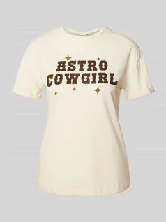 Koszulki i topy damskie - T-shirt z nadrukiem z napisem model ‘BRANDY’ - grafika 1
