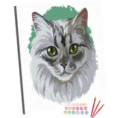 Malowanie po numerach - Zestaw do Malowania po Numerach Dla Dzieci 20x20 cm, Dostojny Ragdoll - miniaturka - grafika 1