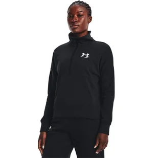 Damska bluza dresowa nierozpinana bez kaptura UNDER ARMOUR Rival Fleece HZ - czarna - Bluzy sportowe damskie - miniaturka - grafika 1