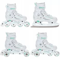 Wrotki - Rolki Łyżwy 4w1 Raven Spirit White/Mint 37-40 - miniaturka - grafika 1