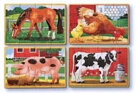 Puzzle - Melissa & Doug PUZZLE DREWNIANE W PUDEŁKU - FARMA -MELISSA&DOUG 13793 - miniaturka - grafika 1