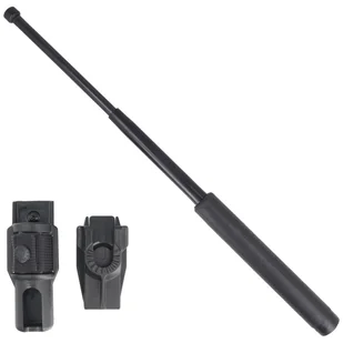 Pałka teleskopowa hartowana ESP 18'' z leather-imitation grip (ExB 18HL-BK BH-54HL) - Pałki obronne - miniaturka - grafika 1