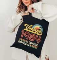 Torby i wózki na zakupy - Czarna torba na 40 urodziny - idealna na prezent na 40 -stkę - miniaturka - grafika 1