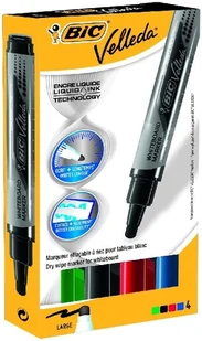 BIC Marker suchościeralny Velleda Liquid Ink mix kolorów 4 sztuki - Przybory szkolne - miniaturka - grafika 2