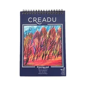 Podobrazia, bloki, papiery - Creadu, Szkicownik, Blok do rysowania, spirala, A5 - miniaturka - grafika 1