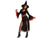 Stroje karnawałowe - Przebranie na Halloween - czarownica czarno-czerwona, rozmiar L - miniaturka - grafika 1