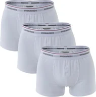 Majtki męskie - DSQUARED2 Herren Bokserki - Majtki, Bawełna Stretch Trunk, 3-Pack Weiß M - miniaturka - grafika 1