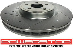 Przednie klocki Z26 + WIERCONE nacinane tarcze hamulcowe POWERSTOP Dodge Durango SRT 6,4 V8 - Tarcze hamulcowe - miniaturka - grafika 9