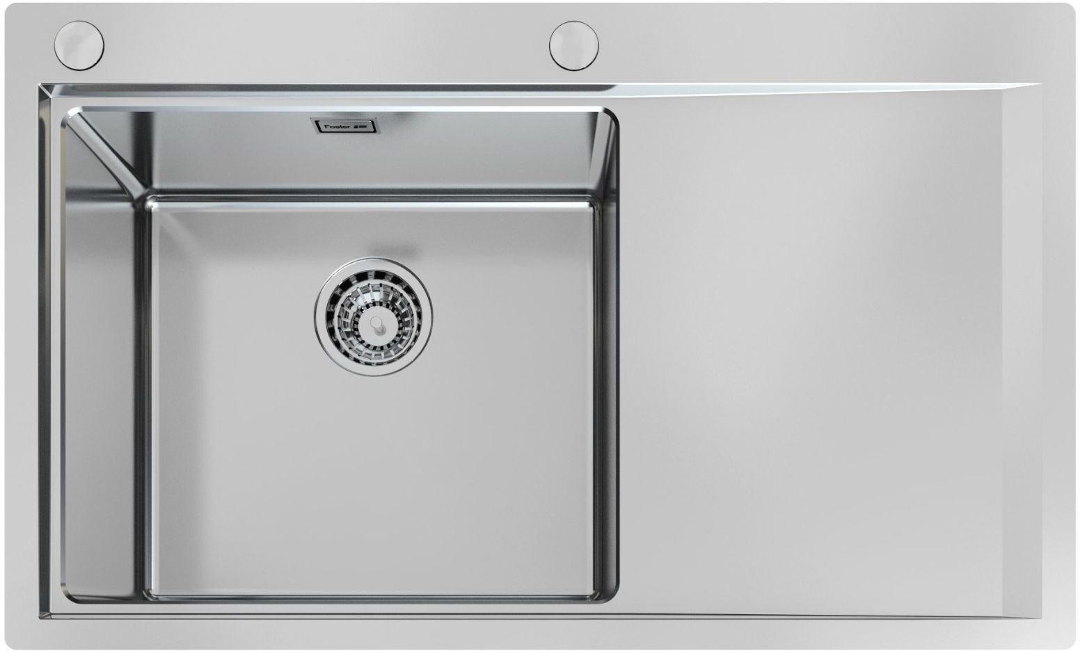 Foster Zlewozmywak 1250052 Master Filotop Zlewozmywak 86 cm - Stal szczotkowana, komora lewa