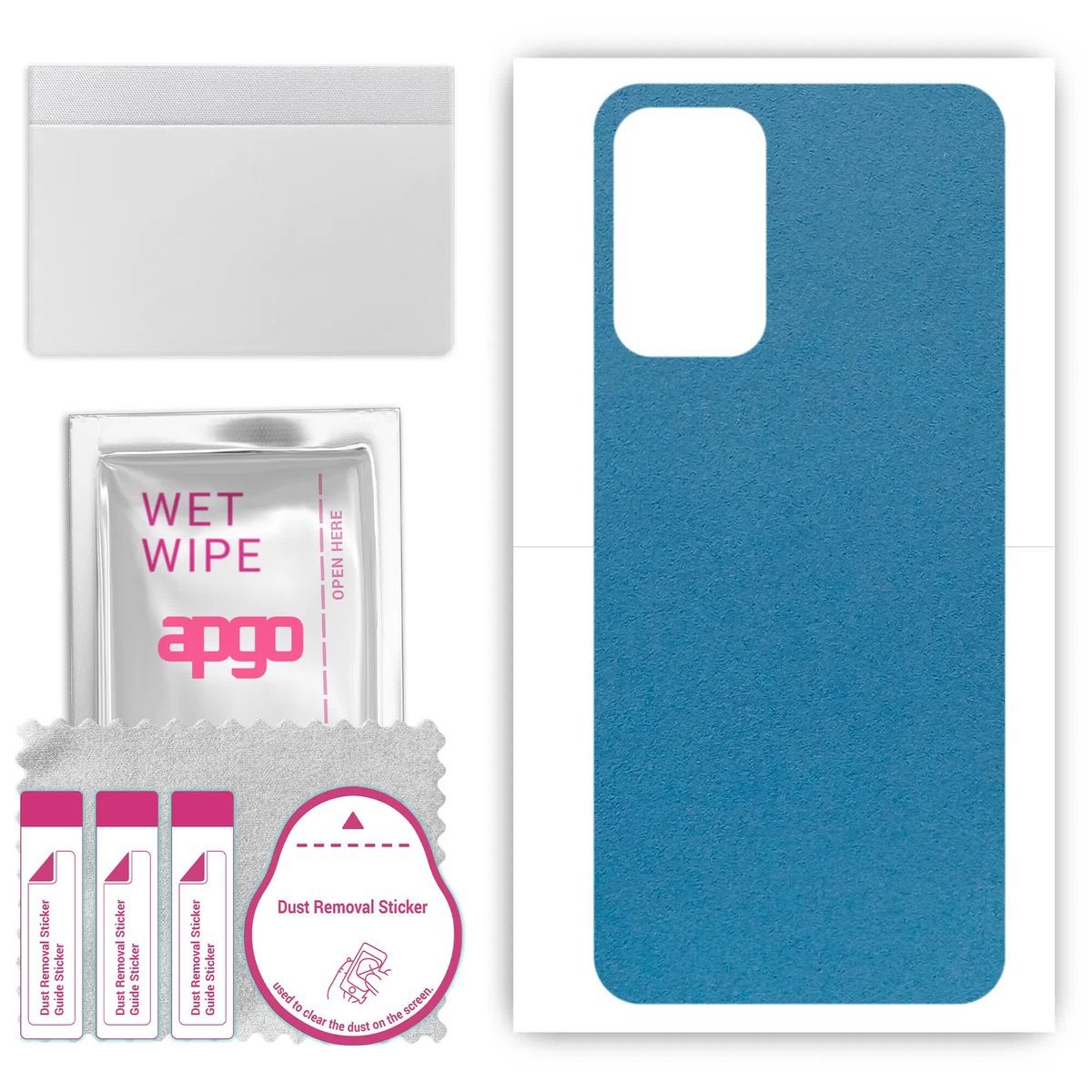 Folia naklejka skórka strukturalna na TYŁ Zamsz do Samsung Galaxy A73 - Zamsz Niebieski - apgo SKINS