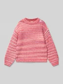 Swetry dla dziewczynek - Sweter z dzianiny o kroju relaxed fit z obniżonymi ramionami - miniaturka - grafika 1