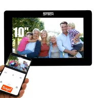 Wideodomofony - Monitor do wideodomofonu 5tech VERUS  Czarny Wi-Fi, dotyk, głośnomówiący - miniaturka - grafika 1