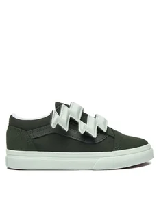 Vans Sneakersy Old Skool V Bolt Strap VN000D1BEMU1 Khaki - Buty dla chłopców - miniaturka - grafika 1