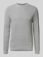 Swetry męskie - Sweter z dzianiny z prążkowanymi wykończeniami - miniaturka - grafika 1