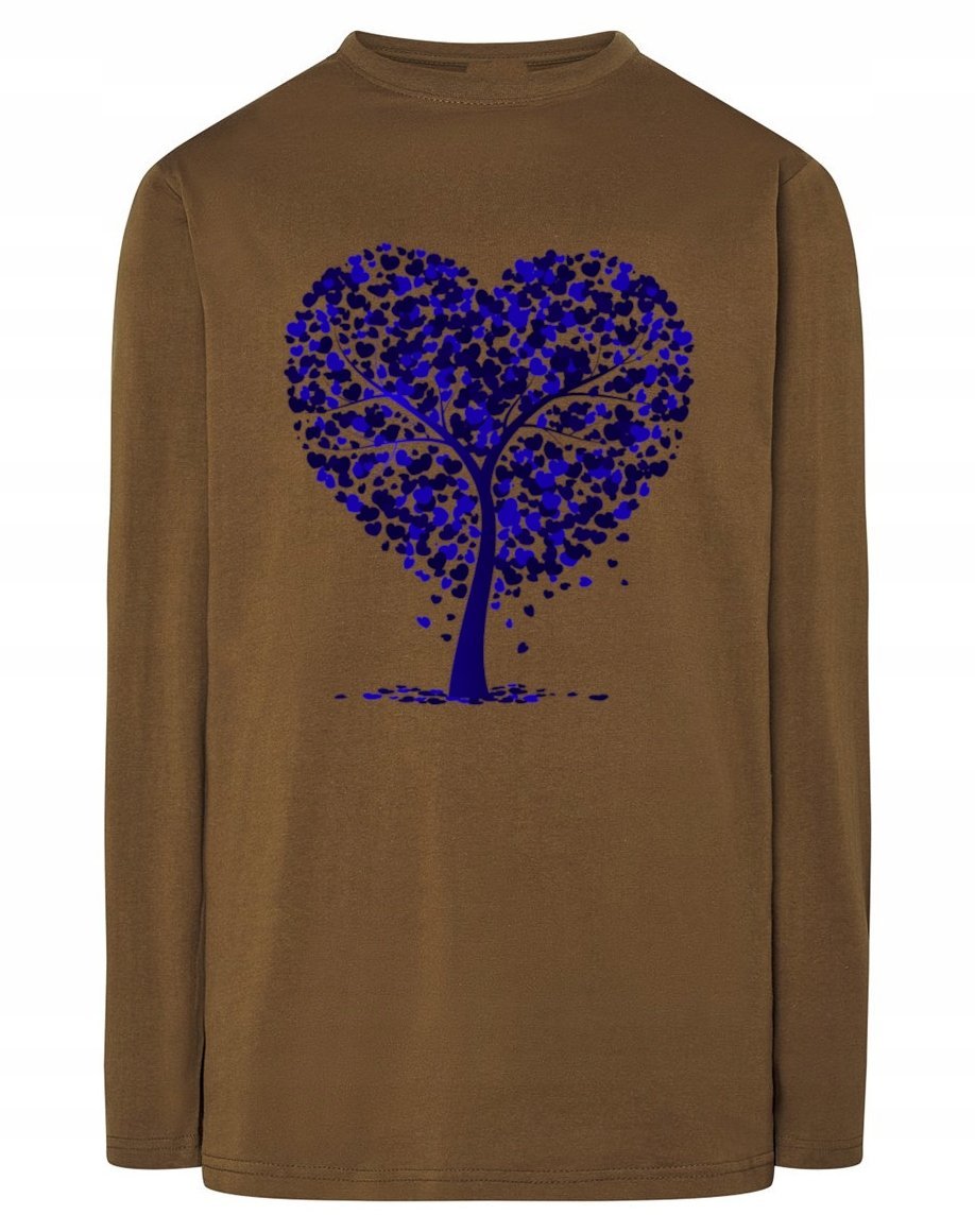 Walentynki Longsleeve nadruk Serca Drzewo r.L