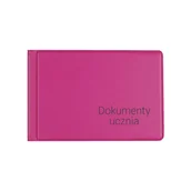Dyplomy i okładki - BIURFOL Okładka na dokumenty ucznia małe pink - miniaturka - grafika 1
