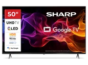 Telewizory - Sharp QLED 50HP5465E 50" 4K Google TV Dolby Vision Czarny - miniaturka - grafika 1