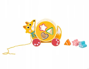 Drewniana Zabawka Na Sznurku Lisek 4iQ - Łamigłówki - miniaturka - grafika 1